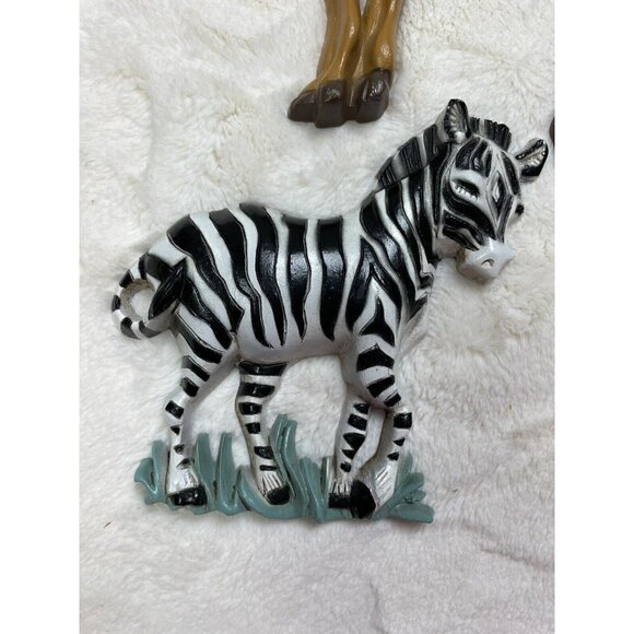 Vintage Burwood Wall Hanging Decor Room Nursery Zoo Animals Made in USA Set of 5 - Picture 2 of 9